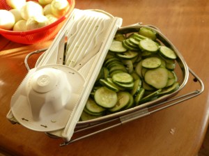 pickles - cucumbers with mandoline