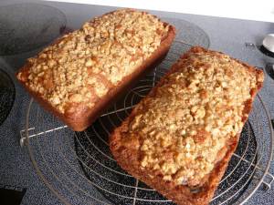 two loaves of banana bread