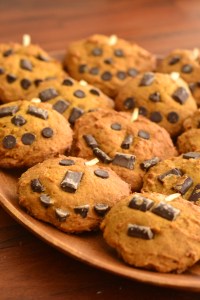 Pumpkin Jack O Lantern Chocolate Chip Cookies