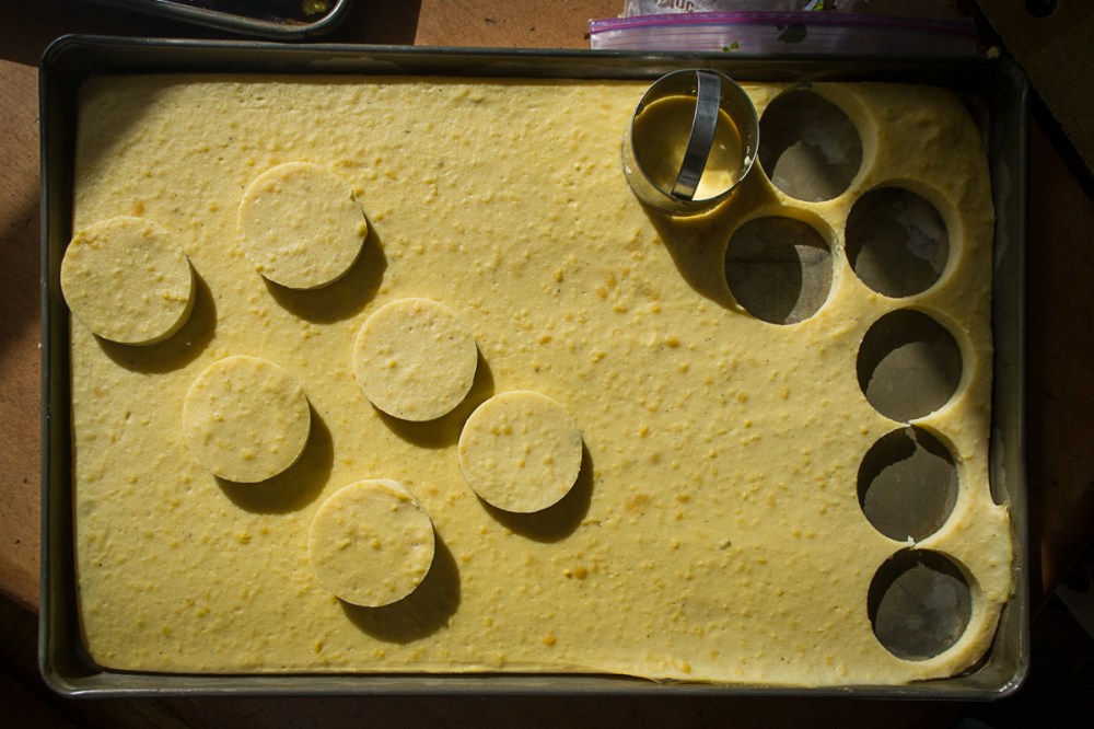 garbanzo polenta cakes