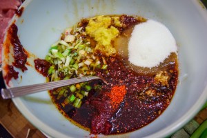 Korean Spicy Pork - sauce prep