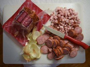 Smoked Bacon and Smoked Sausage