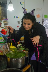 green goddess soup - cauldron to serve