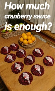 how much cranberry sauce?