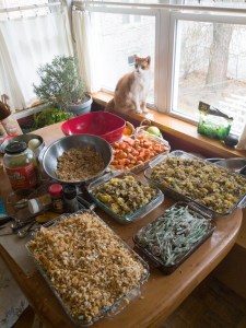 Prepped Thanksgiving Sides (casseroles and veggies)